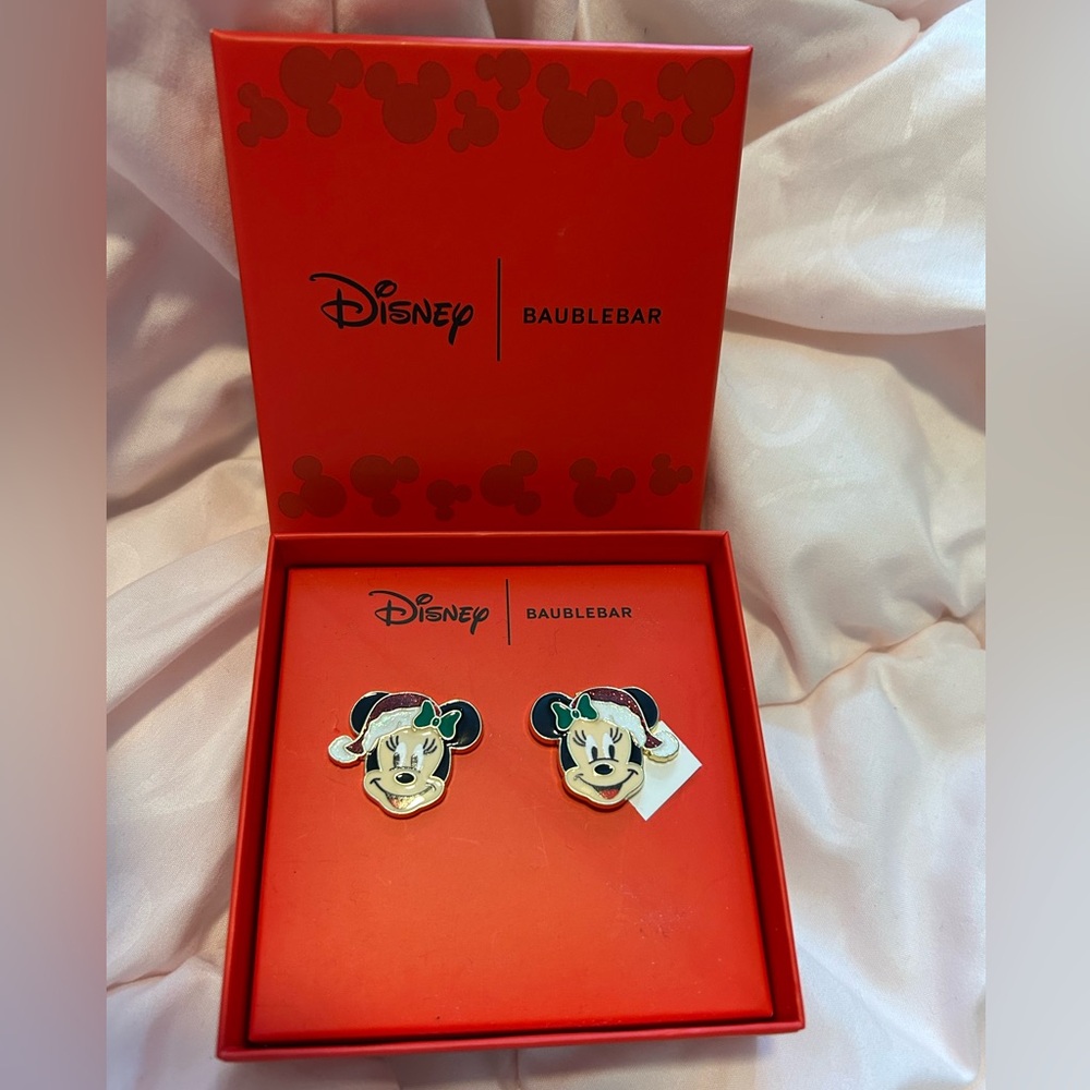 BaubleBar Disney Minnie Earrings - Christmas Edition